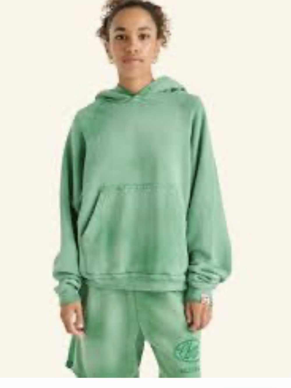 Cherry LA Vintage Classics Reglan Green Wash Hoodie Sweatshirt - Women